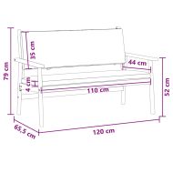 Градинска пейка Кремаво Бяло Солидно акациево дърво