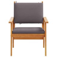 Градински стол 2 pcs Антрацит Солидно акациево дърво