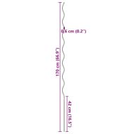 Подкрепа за растение 5 pcs Зелен 110 x 0.6 x 0.6 см Стомана