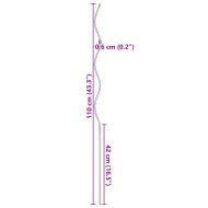 Подкрепа за растение 50 pcs Зелен 110 x 0.6 x 0.6 см Стомана