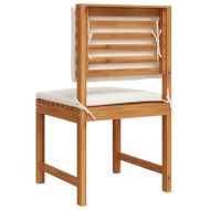 Градински стол 2 pcs Кафяво Масивна акациева дървесина