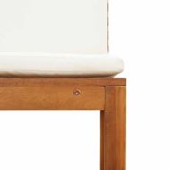 Градински стол 2 pcs Кафяво Масивна акациева дървесина