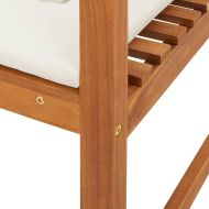 Градински стол 2 pcs Кафяво Масивна акациева дървесина