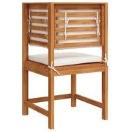 Градински стол с възглавница Кафяво 50 x 50 x 91 см