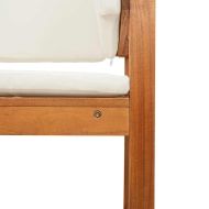 Градински стол с възглавница Кафяво 50 x 50 x 91 см