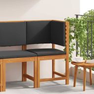 Градински стол с възглавница Кафяво 50 x 50 x 91 см