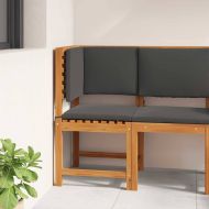 Градински стол с възглавница Кафяво 50 x 50 x 91 см