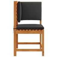 Градински стол с възглавница Кафяво 50 x 50 x 91 см