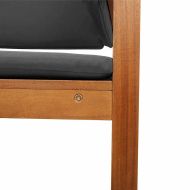 Градински стол с възглавница Кафяво 50 x 50 x 91 см