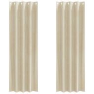 Затъмняващи завеси 2 pcs Крем 140 x 225 cm Кадифе