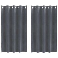 Затъмняващи завеси 2 pcs Светлосиво 140 x 140 cm Кадифе
