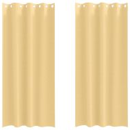 Завеси за затъмняване с пръстени 2 pcs Бежово 260 x 140 см