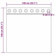 Завеси за затъмняване с пръстени 2 pcs Черно 140 x 140 cm