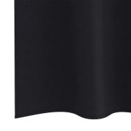 Завеси за затъмняване с пръстени 2 pcs Черно 140 x 140 cm