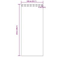 Завеси за затъмняване с пръстени 2 pcs Тъмен кафяв 225 x 140 см