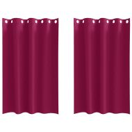 Завеси за затъмняване с пръстени 2 pcs Виненочервен