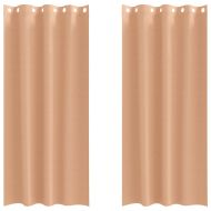 Завеси за затъмняване с пръстени 2 pcs Светло кафяво