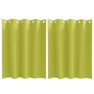 Завеси за затъмняване с пръстени 2 pcs Зелен 140 x 140 cm