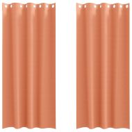 Завеси за затъмняване с пръстени 2 pcs Теракота 260 x 140 см