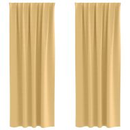 Завеси за затъмняване с пръстени 2 pcs Бежово 260 x 140 см