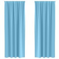 Завеси за затъмняване с пръстени 2 pcs Светло синьо