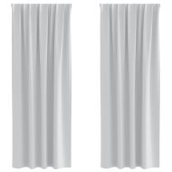 Завеси за затъмняване с пръстени 2 pcs Светло Сиво 245 x 140 см