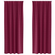 Завеси за затъмняване с пръстени 2 pcs Виненочервен