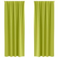 Завеси за затъмняване с пръстени 2 pcs Зелен 260 x 140 см