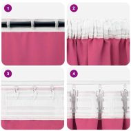 Завеси за затъмняване с пръстени 2 pcs Ярко Розово 245 x 140 см