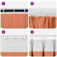 Завеси за затъмняване с пръстени 2 pcs Теракота 245 x 140 см