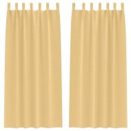 Завеси за затъмняване с пръстени 2 pcs Бежово 260 x 140 см