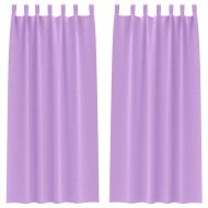 Завеси за затъмняване с пръстени 2 pcs Лилаво 260 x 140 см