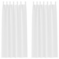 Завеси за затъмняване с пръстени 2 pcs Чисто бяло 260 x 140 см