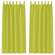 Завеси за затъмняване с пръстени 2 pcs Зелен 260 x 140 см
