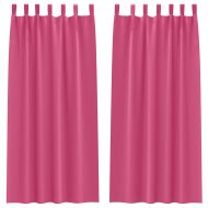 Завеси за затъмняване с пръстени 2 pcs Ярко Розово 260 x 140 см