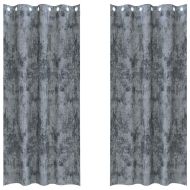 Кадифени завеси 2 pcs Сребристо сиво 225 x 140 см Кадифе