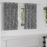 Кадифени завеси С завеси 2 pcs Сив 140 x 140 cm Кадифе