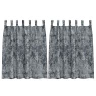 Кадифени завеси 2 pcs Сребристо сиво 140 x 140 cm Кадифе