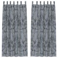 Кадифени завеси 2 pcs Сребристо сиво 245 x 140 см Кадифе
