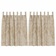 Кадифени завеси С завеси 2 pcs Крем 140 x 140 cm Кадифе