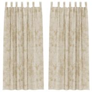 Кадифени завеси С завеси 2 pcs Крем 245 x 140 см Кадифе