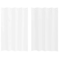Перде от воал С завеси 2 pcs Бяло 140 x 140 cm Полиестер