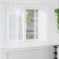 Перде от воал С завеси 2 pcs Бяло 175 x 140 см Полиестер