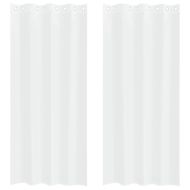 Перде от воал С завеси 2 pcs Бяло 260 x 140 см Полиестер