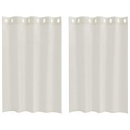 Перде от воал С завеси 2 pcs Крем 140 x 140 cm Полиестер