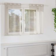 Перде от воал С завеси 2 pcs Пясък 140 x 140 cm Полиестер