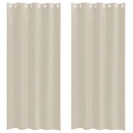 Перде от воал С завеси 2 pcs Пясък 260 x 140 см Полиестер