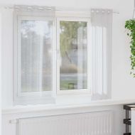 Перде от воал С завеси 2 pcs Светлосиво 175 x 140 см Полиестер