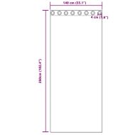 Перде от воал С завеси 2 pcs Тъмен сив 260 x 140 см Полиестер