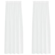 Перде от воал С завеси 2 pcs Бяло 245 x 140 см Полиестер